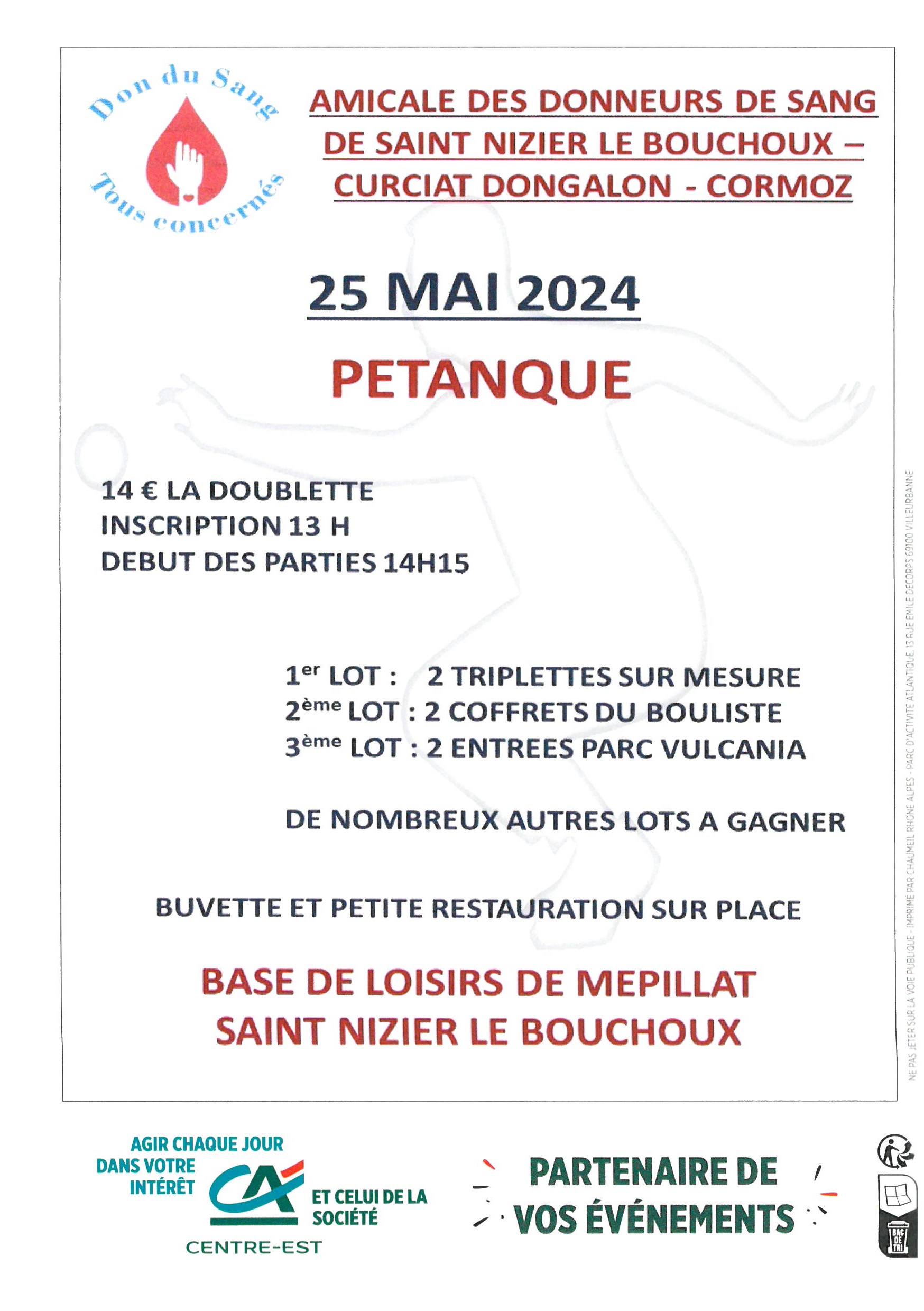 Affiche Pétanque St Nizier le Bouchoux 25 05 24