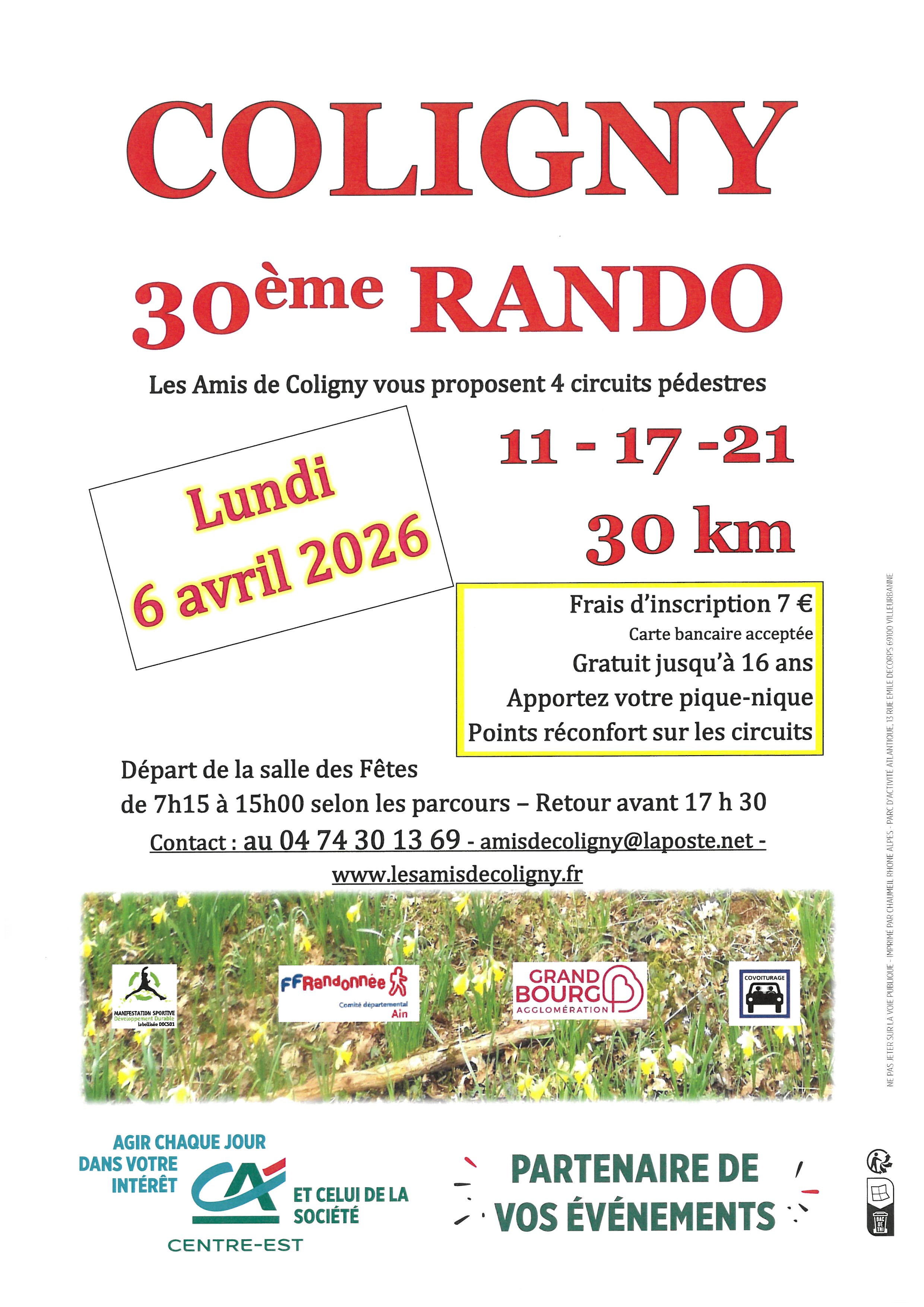Affiche RANDO COLIGNY 06 04 26
