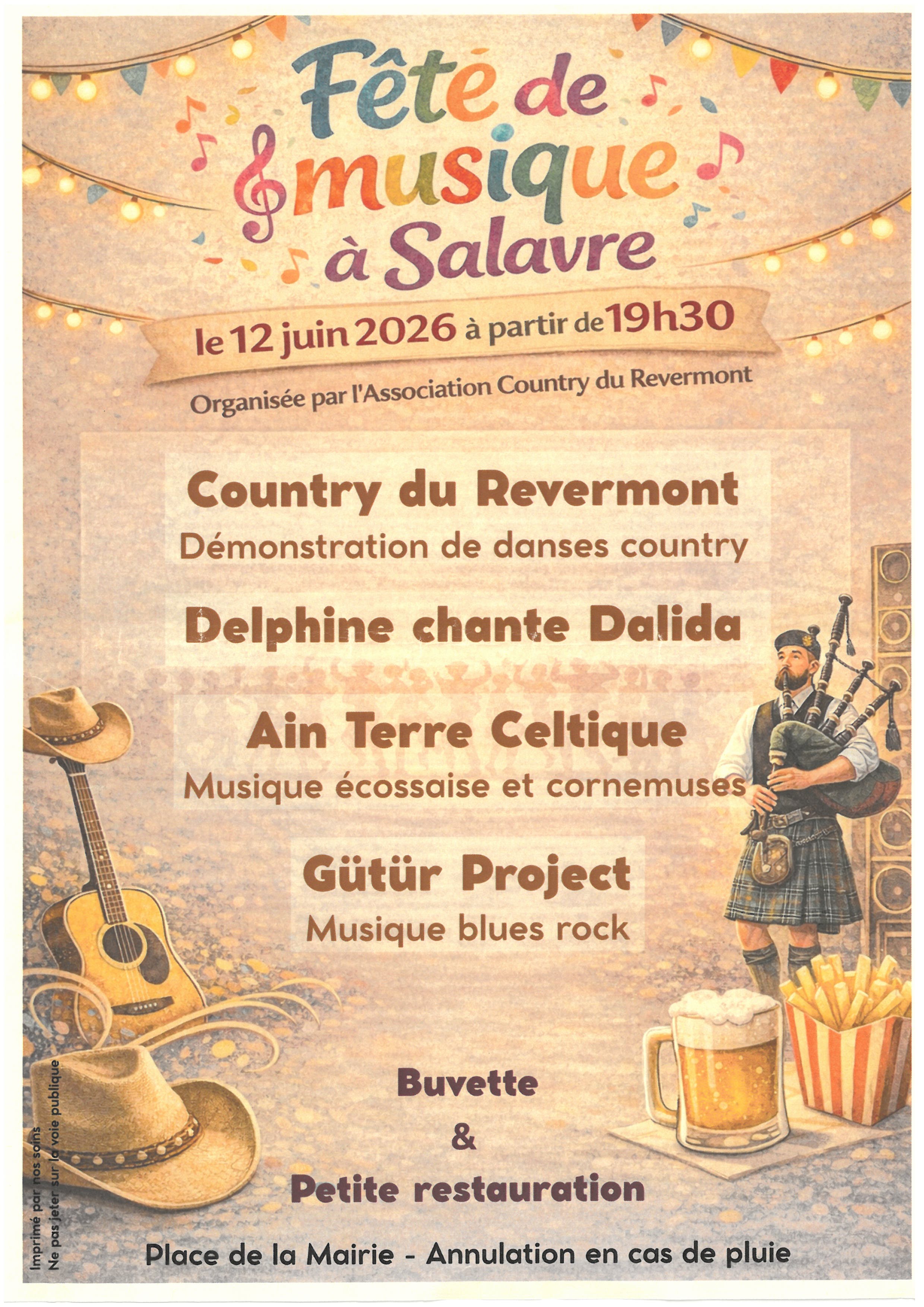 Affiche fête de la musique 12 06 26 Salavre