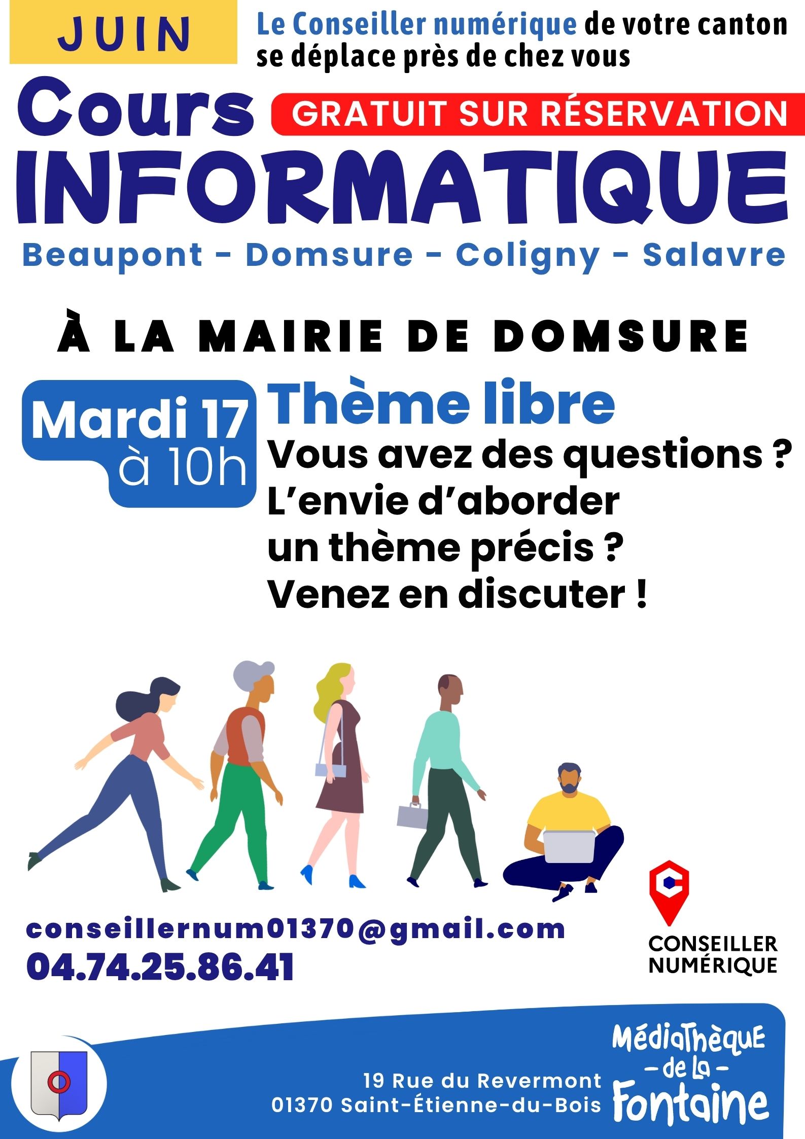 DOMSURE Cours informatique juin 2025 en communes