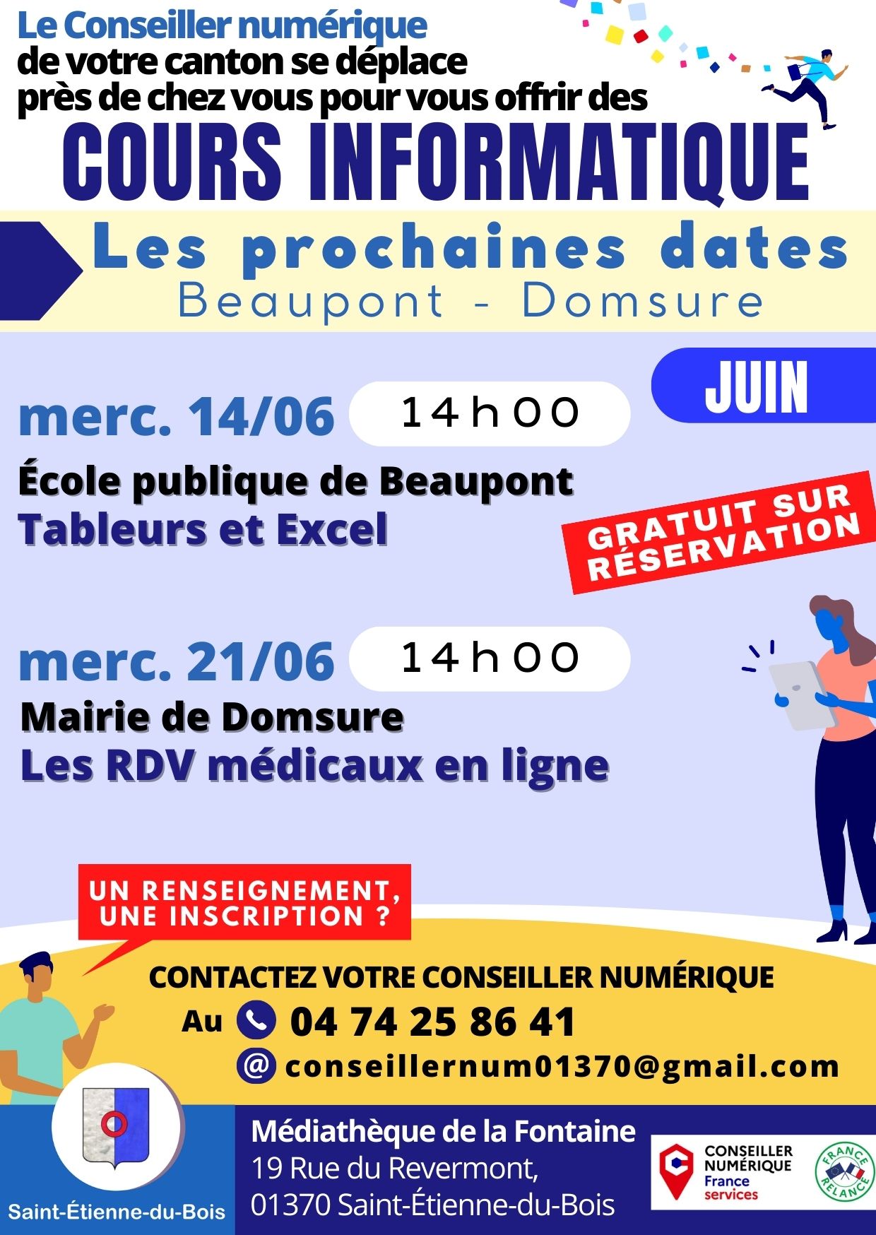 Les prochaines dates Juin BD cours informatique