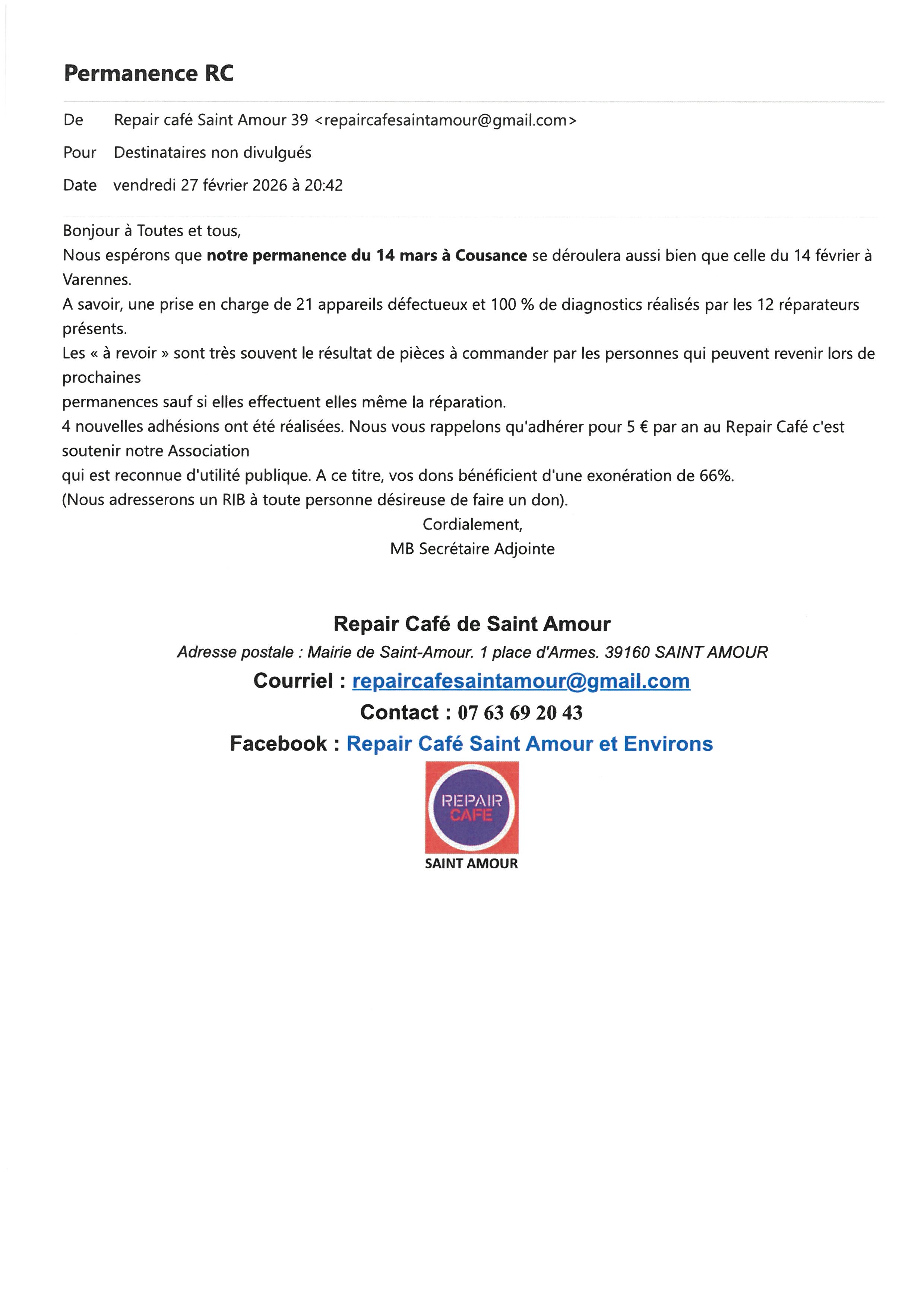 Permanence REPAIR CAFE 14 03 26