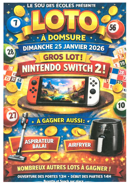 Sou des Ecoles affiche Loto 25 01 26 resultat