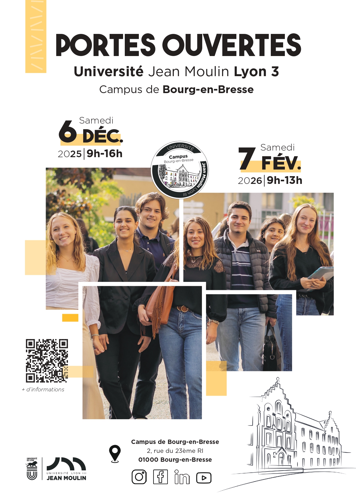 affiche portes ouvertes Université Jean Moulin Lyon 3 Bourg en Bresse page 0001