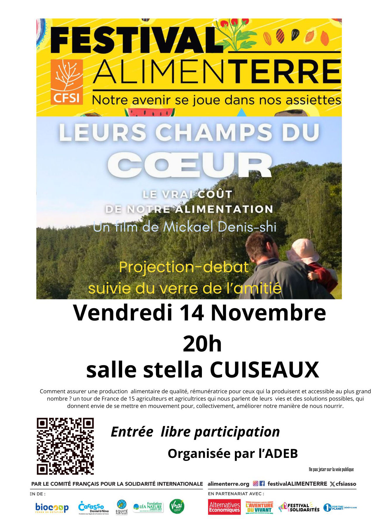 affiche projection alimenterre 14 novembre