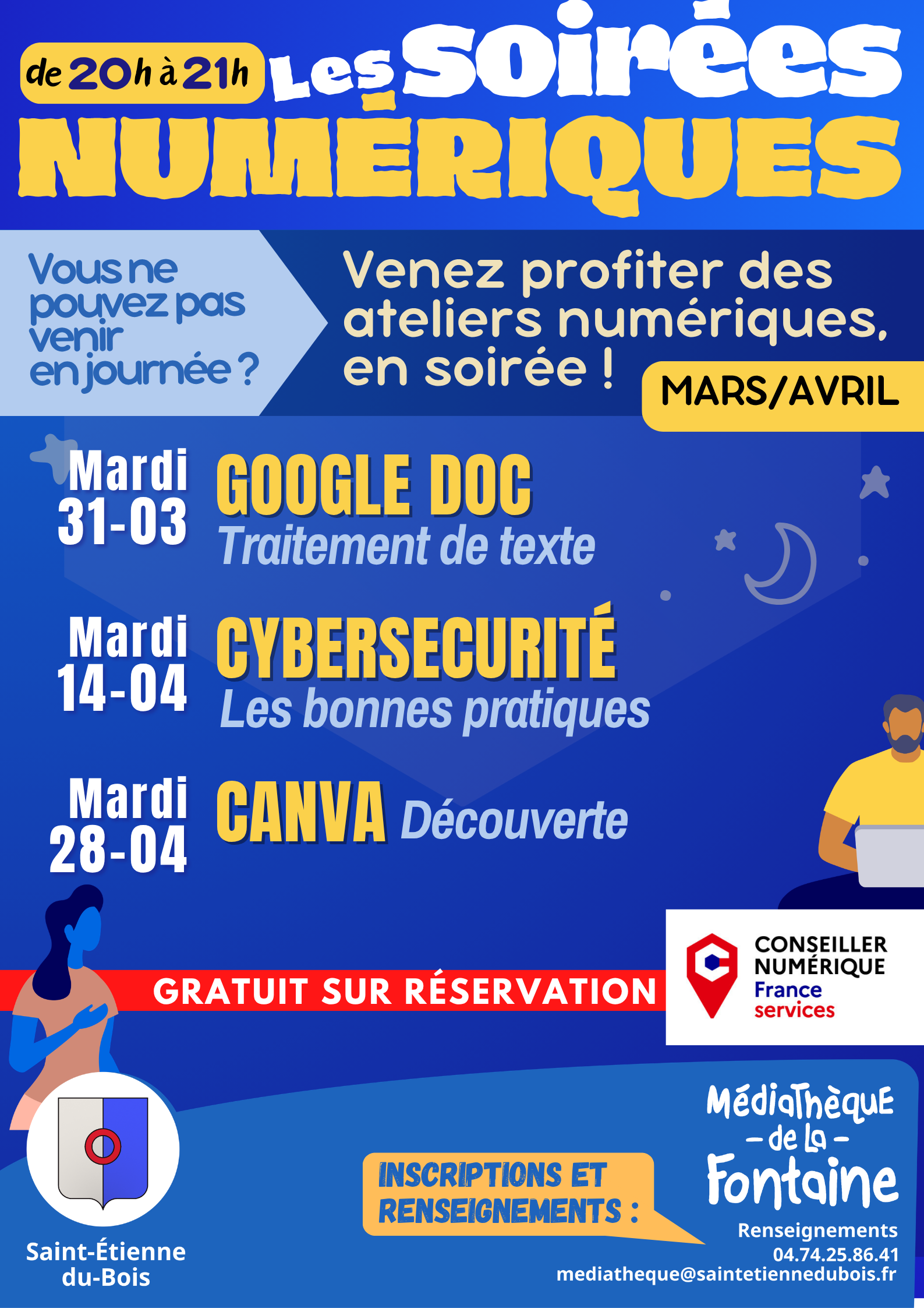 cours en soirée Mars avril 2026